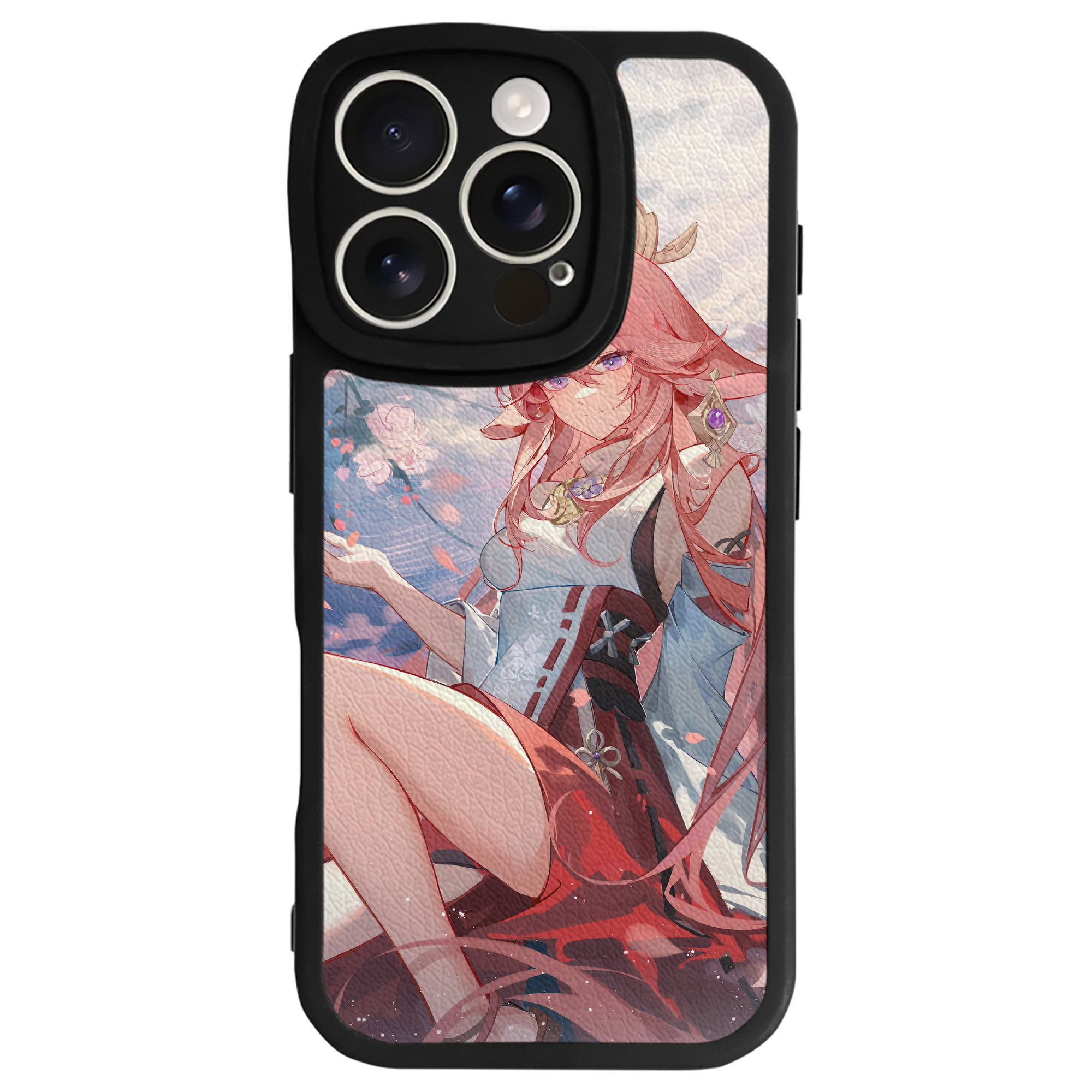 げんし神 genshin 【iPhone 16シリーズ対応】シリコンスマホケース（レザー調） 材質：シリコン